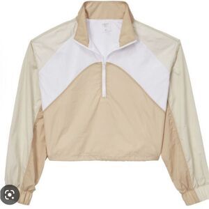 🇺🇸 New Calla Miranda Lamberts brand Beige and White Windbreaker Jacket cropped